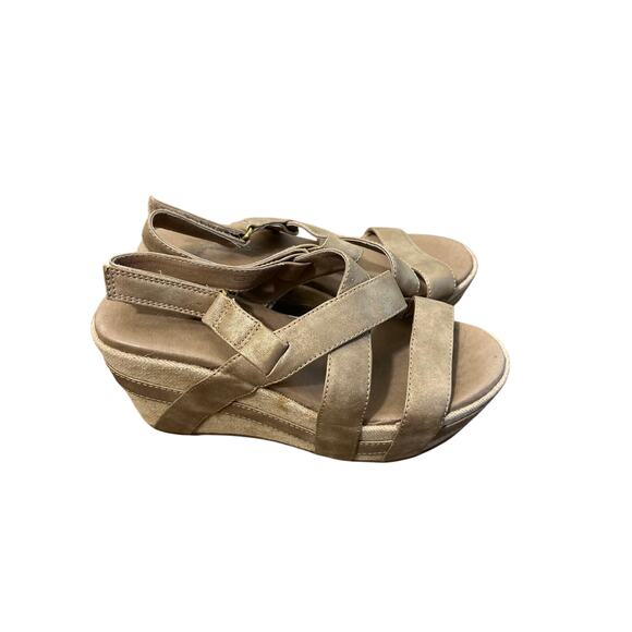 Antelope Tan Platform Sandals Sz 37 - Picture 1 of 5
